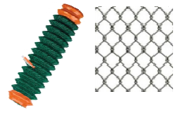 Chainlink galv PVC coated 11 gauge 2-3/8'' opening holes 66FT per roll
