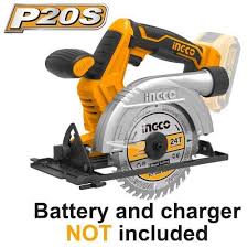 Circular Saw 20 Volt Lithium-Ion 6 1/2" 4,600 RPM Ingco