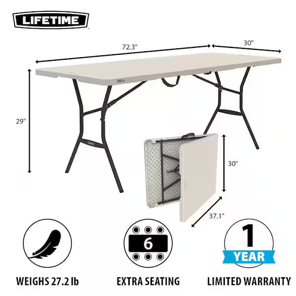 6FT Fold in Half Table