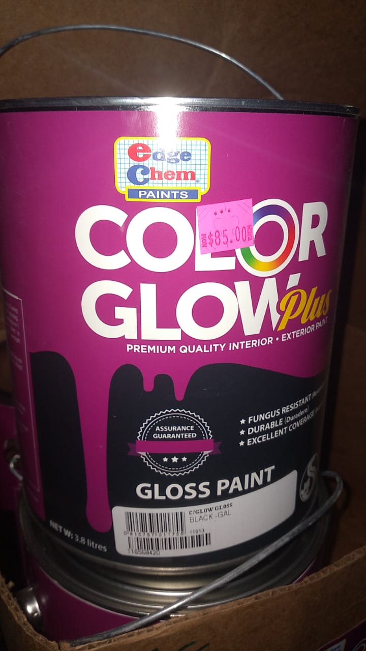 Paint (oil-based) Gloss Black Int/Ext Color Glow Plus 1 gal. - EdgeChem