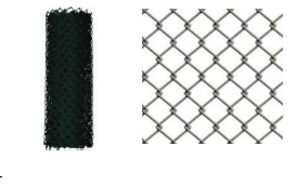 Chainlink BLACK PVC COATED 9 gauge 2'' opening 50 FT per roll.