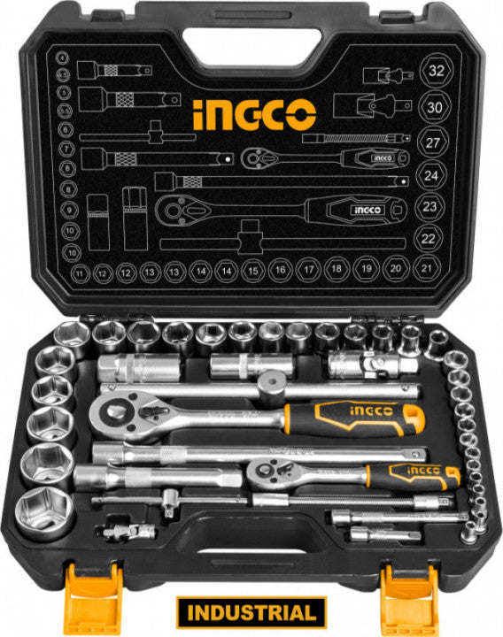 44 Piece Socket Set 1/4" & 1/2" Drive