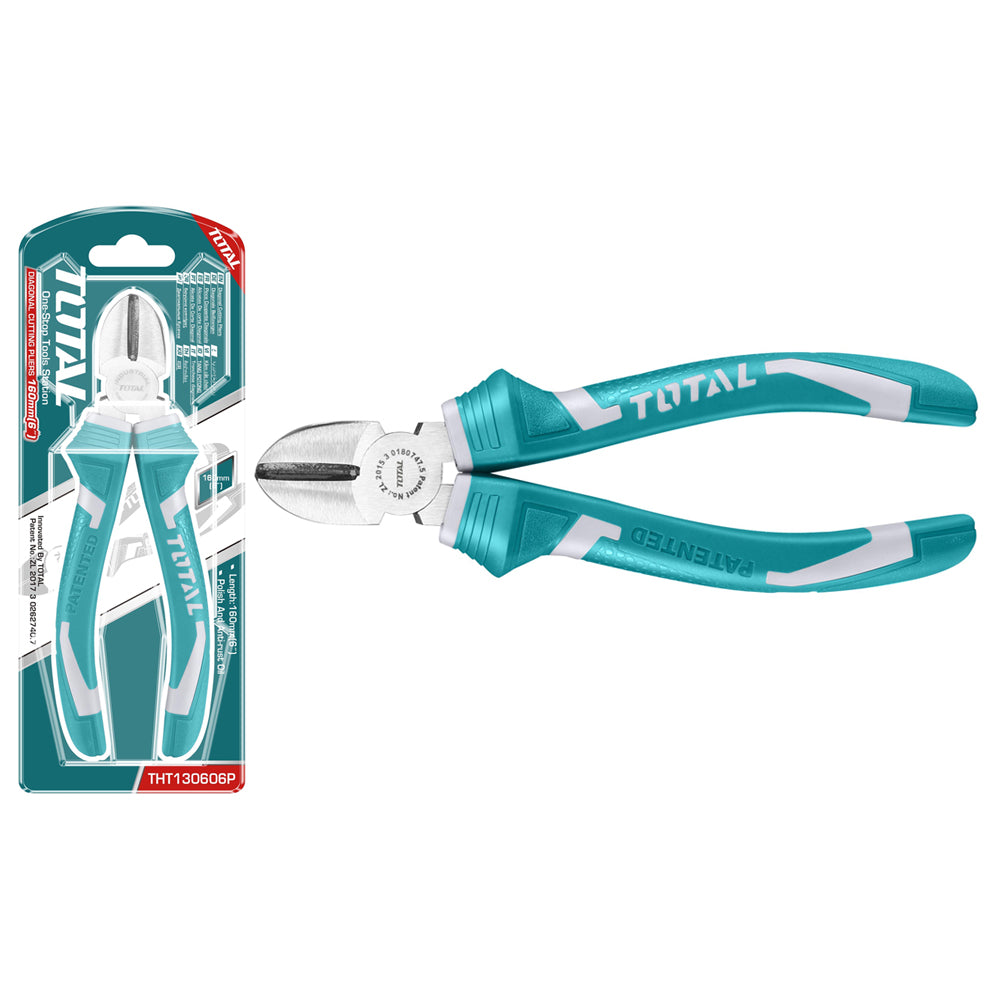DIAGONAL CUTTING PLIER, TOTAL, THT130606P, 6"