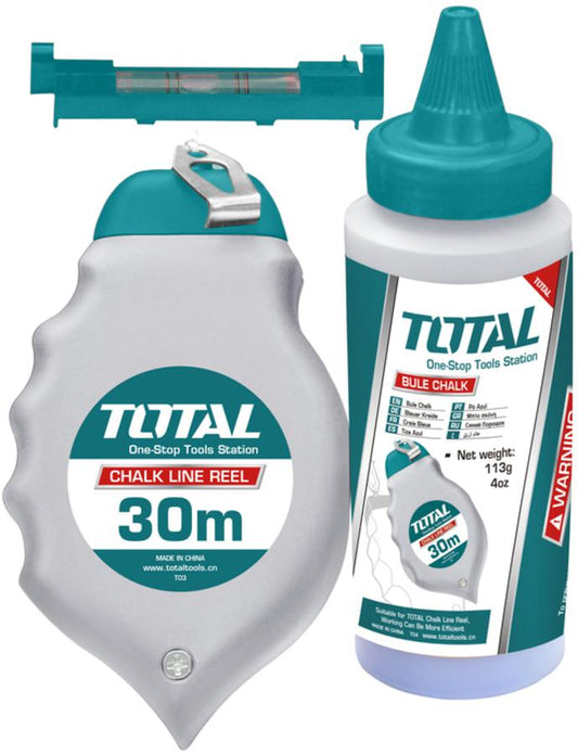 CHALK LINE REEL SET, TOTAL, THT661301, 3 PC