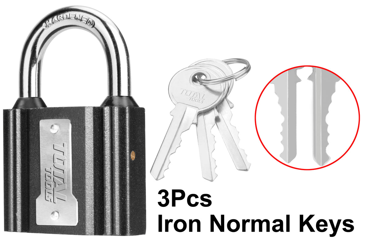 IRON PADLOCK, TOTAL, TLK31751, 75MM