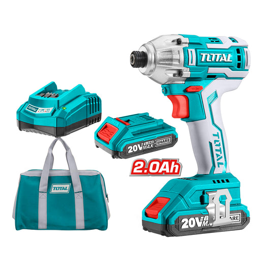 IMPACT DRILL, TOTAL, UTIRLI2002, 20V (2 BATTERY & 1 CHARGER)